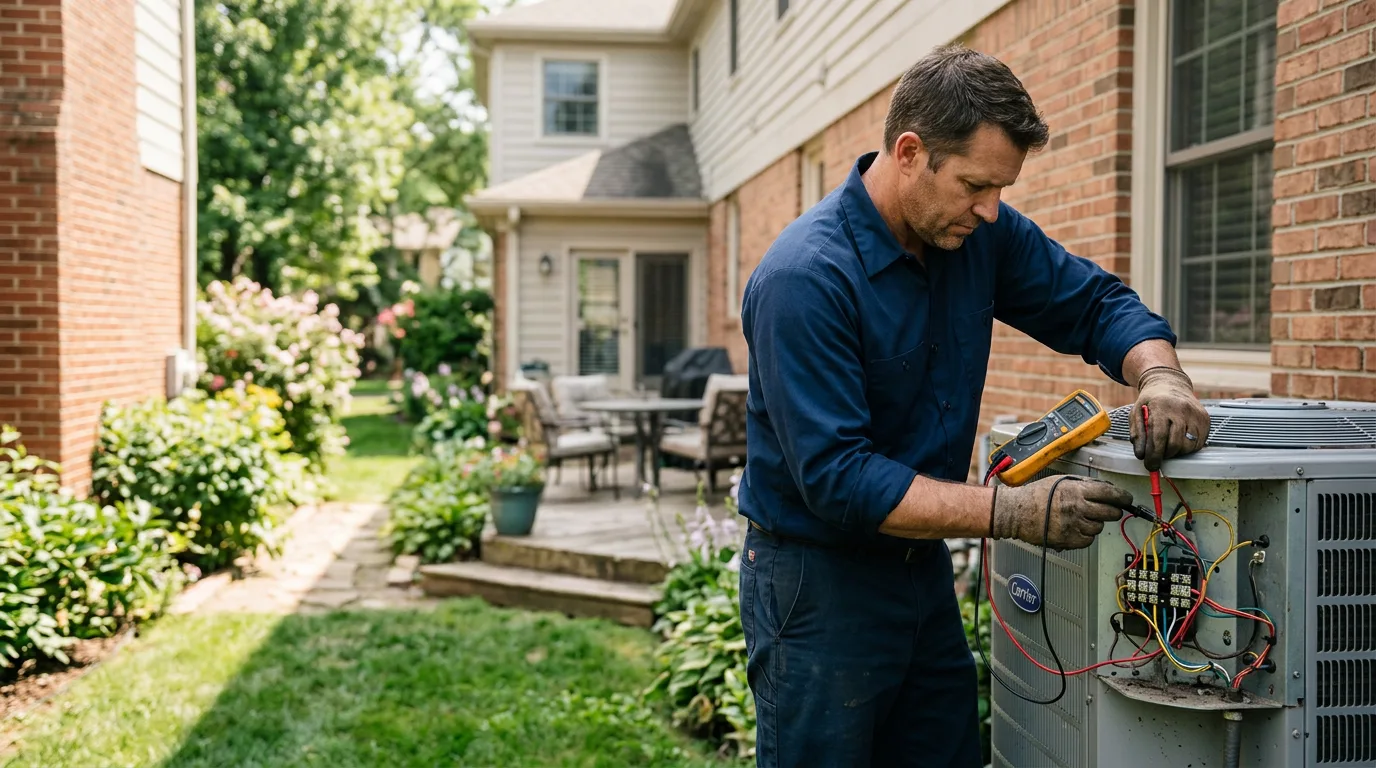 HVAC technician working near Mulkeytown, IL